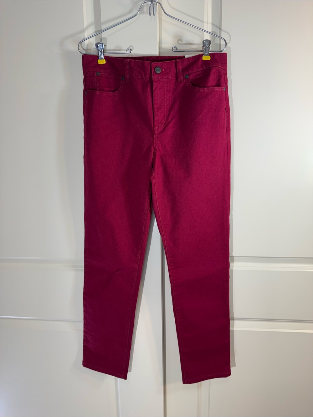 Talbots Heritage Slim Ankle Jeans in Deep Raspberry 8/29
